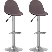 vidaXL Barhocker 2 Stk. Taupe Stoff
