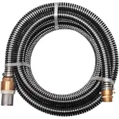 vidaXL Saugschlauch mit Messing-Anschlüssen 7 m 25 mm Schwarz