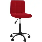 vidaXL Bürostuhl Drehbar Weinrot Samt