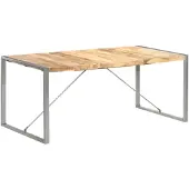 vidaXL Esstisch 180x90x75 cm Raues Mango-Massivholz