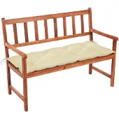 vidaXL Gartenbank mit Auflage 120 cm Massivholz Akazie