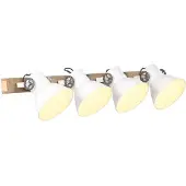 vidaXL Wandlampe Industriestil Weiß 90x25 cm E27