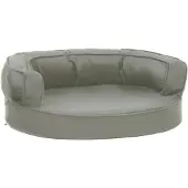 vidaXL Hundematratze Ergonomisch 60x42 cm Leinenoptik Grau