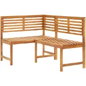 vidaXL Garten-Eckbank 140 cm Massivholz Akazie