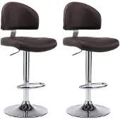 vidaXL Barhocker 2 Stk. Braun Kunstleder