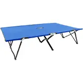 vidaXL Doppelliege Klappbar Blau Stahl