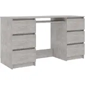 vidaXL Schreibtisch Betongrau 140x50x77 cm Holzwerkstoff