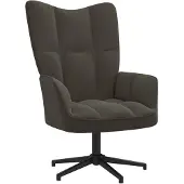 vidaXL Relaxsessel Dunkelgrau Samt