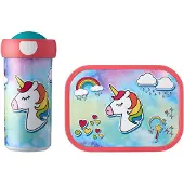 Mepal Brotdose + Trinkflasche Kinder Pausenset - Einhorn