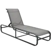 vidaXL Sonnenliege Aluminium und Textilene