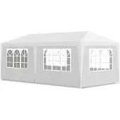 MaxxGarden Partyzelt weiß - 6 Seitenwände - 3 x 6 m