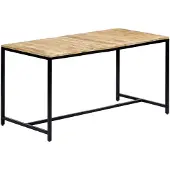 vidaXL Esstisch 140x70x75 cm Raues Mangoholz