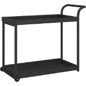 vidaXL Barwagen Schwarz 100x45x83 cm Poly Rattan