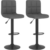 vidaXL Barhocker 2 Stk. Dunkelgrau Stoff