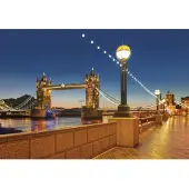 Komar Fototapete "Tower Bridge - Größe 368 x 254 cm" bedruckt glatt Wohnzimmer, Schlafzimmer