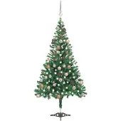 vidaXL Künstlicher Weihnachtsbaum Beleuchtung Kugeln 180cm 564 Zweige