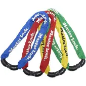 Masterlock Fahrradschloss Stahlkettenglied [mit Zahlen] [90 cm Kette] [Zufällige Farbe] 8392EURDPROCOL - Ideal für Fahrräder