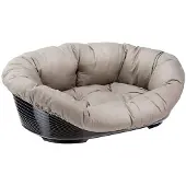 Ferplast Hunde- und Katzenkorb mit Kissen 71 cm grau