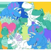 Komar Vliestapete "Digitaldruck Vlies - Toy Story Rex and Trixie - Größe 300 x 280 cm" bedruckt glatt Kinderzimmer