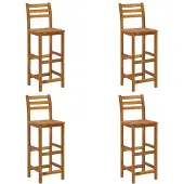 vidaXL Barhocker 4 Stk. Massivholz Akazie