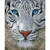 Diamond Dotz 34 x 42 cm - Hvid Tiger