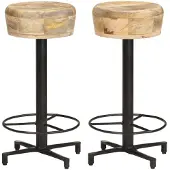 vidaXL Barhocker 2 Stk. 66 cm Mango Massivholz