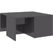 vidaXL Couchtische 4 Stk. Hochglanz-Grau 33x33x33 cm Holzwerkstoff
