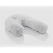 InnovaGoods Relax Sleep Pillow - Ergonomisches-Körperkissen- U-förmiges Seitenschläferkissen - 60% Polyester - Weiß