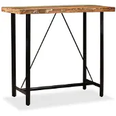 vidaXL Bartisch Altholz Massiv 120x60x107 cm