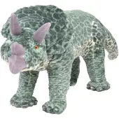 vidaXL Plüschtier Triceratops Stehend Plüsch Grün XXL