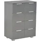 vidaXL Sideboard Hochglanz-Grau 60x35x80 cm Holzwerkstoff