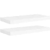 vidaXL - Wandschappen - zwevend - 2 - st - 60x23,5x3,8 - cm - MDF - wit