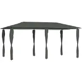 vidaXL Pavillon mit Pfostenverkleidung 2,98x5,3x2,59 m Grau 160 g/m²