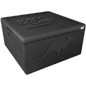 Kängabox Thermobox Easy S, Volumen 32 l, Tragegriffe, stapelbar, mit Deckel, wiederverwendbar, L 410 x B 410 x H 330 mm, EPP, schwarz