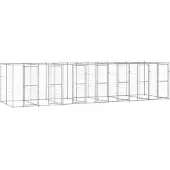 vidaXL Outdoor-Hundezwinger Verzinkter Stahl 16,94 m2 3082287