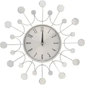 vidaXL Wanduhr Silbern 40 cm Metall