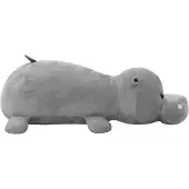 vidaXL Hippo Kuscheltier Plüsch Grau