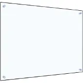 vidaXL Küchenrückwand Transparent 80x60 cm Hartglas