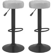 vidaXL Barhocker 2 Stk. Grau Samt
