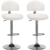 vidaXL Barhocker 2 Stk. Weiß Kunstleder