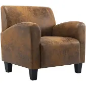 vidaXL Sessel Braun Kunstleder Wildleder-Optik - Sessel