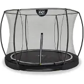 Exit Black Edition Trampolin ø305cm, Bodentrampolin, Rund, für Kinder, Schwarz