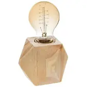 Atmosphera 83797 E27 Tischlampe Aus Holz Braun One Size / EU Plug 220V Braun One Size