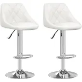 vidaXL Barhocker 2 Stk. Weiß Kunstleder