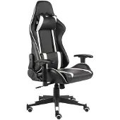 vidaXL Gaming-Stuhl Drehbar Weiß PVC