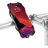 Bone Sport Bone Bike Tie 3 Handyhalter, für Fahrrad, größenverstellbar, schwarz, 4,7-7,2", Silikon, Lenkerhalterung, schwarz