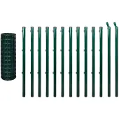 vidaXL Eurozaun Stahl 25 x 1 m Grün