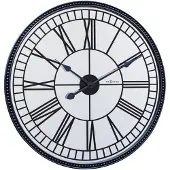 Nextime Cleopatra Mirror, Wand, Quarzuhr, Rund, Schwarz, Weiß, Erwachsene, 56 cm