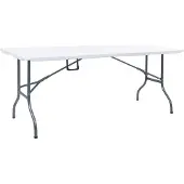 vidaXL Gartentisch Klappbar Weiß 180x72x72 cm HDPE
