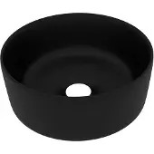 vidaXL s Waschbecken Rund Matt Schwarz 40x15 cm Keramik